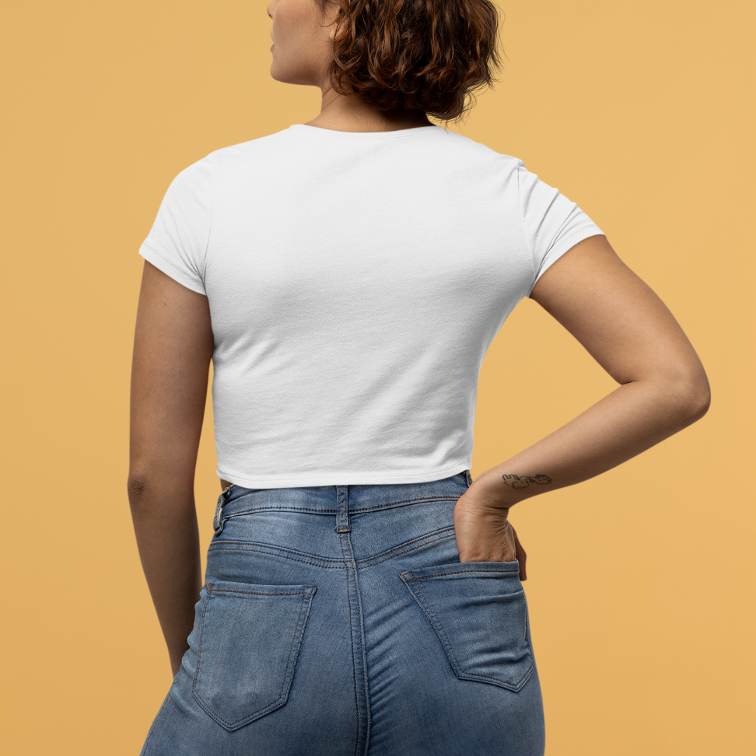 Muscle Mommy - Women White Crop Top