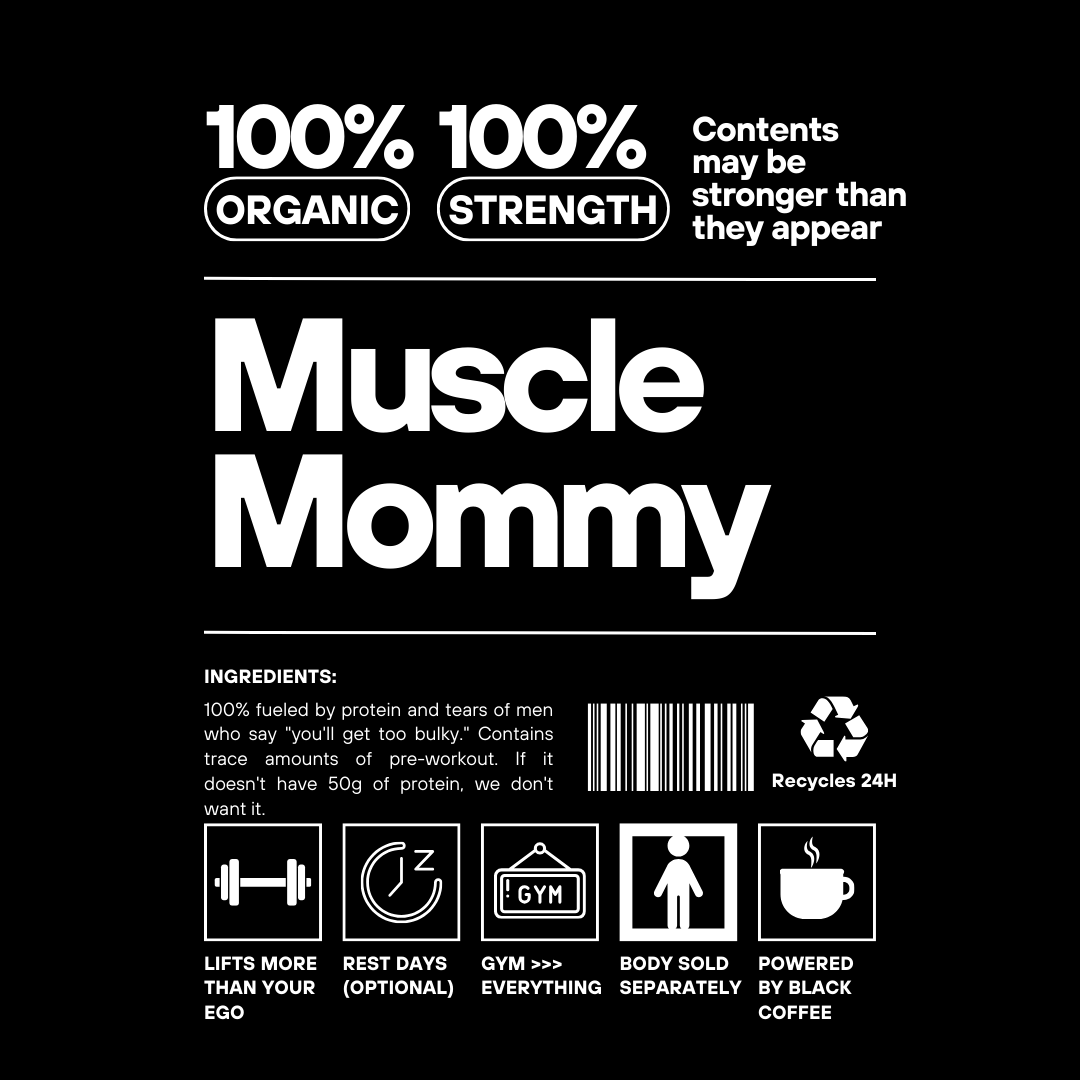 Muscle Mommy - Women Black Crop Top