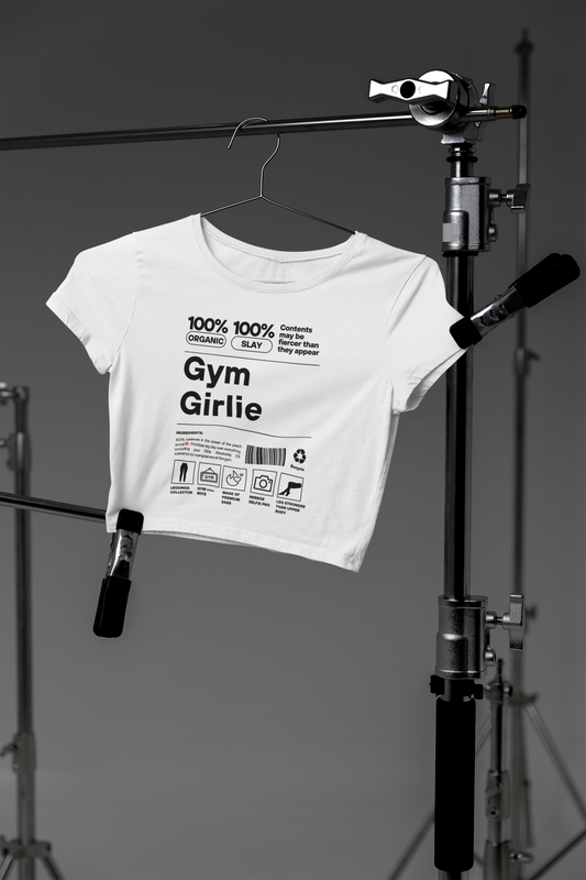 Gym Girlie - Women White Crop Top