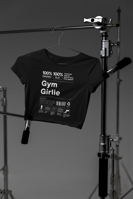 Gym Girlie - Women Black Crop Top